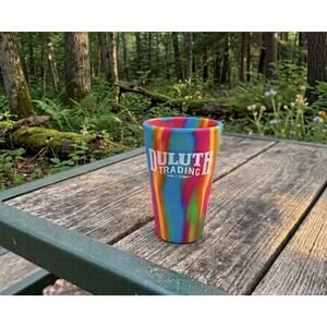 Duluth Colorful Silipint Silicone Pint Glass Unbreakable Reusable 16 Oz Cup,EUC